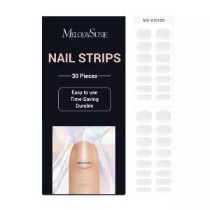 멜로디수지 30PCS 세미 드 젤 네일 스트립 크리스탈 클리어 캣 램프 오래 지속되고 바르고 제거하기 쉬우며