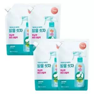 [엘지생활건강]온더바디 코튼풋 발을씻자 풋샴푸 자몽향 리필 500ml x 4개