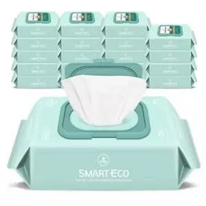 스마트에코 물티슈 모데라토 캡형 80매X20ea Box청소 캠핑 뽑아쓰는 가정용