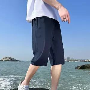 [하프클럽/]남성 여름 5부 시원한 재질 반바지 허리밴딩 데일리 팬츠