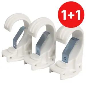 라이프 1+1 커튼브라켓 (화이트35mm) K349 커텐봉 링거치 걸이 받침 고절 브라 받침대 고리