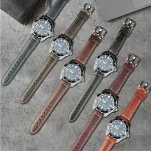 이시아르 암소가죽 시계줄 스트랩 22mm 다크브라운 시계 밴드 스소 교체 가격 세탁 손질 줄스