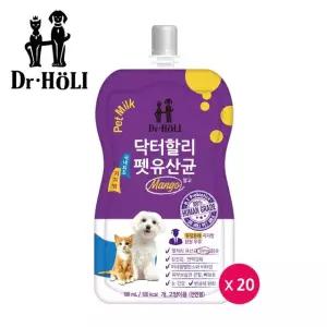 닥터할리 펫밀크 180ml 20팩 유산균 CAT/DOG 겸용
