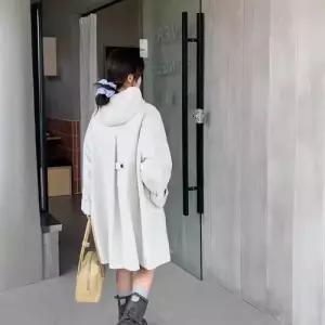 롱 봄 여성용 후드 항공 스트링 중 야구 잠바 집업 솔리드 코트 점퍼 트렌치코트 admr1