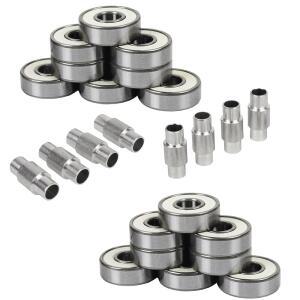 하키 베어링 ABEC 9, 7, 5 인라인 롤러 스피드 패키지 16 및 8 스페이서 키트(ABEC 9 - 흰색)