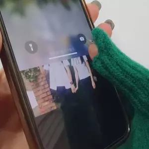 P1 손가락 스마트폰 터치 골지 니트장갑 초록 스마트폰장갑