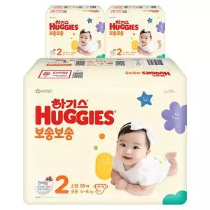 하기스 뉴 아기 베이비 보송보송 밴드형 기저귀 공용 2단계 204매