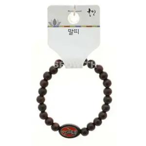 불교 기원 팔찌 벽조목 어린이 띠 합장주 염주 (말) 아동팔찌