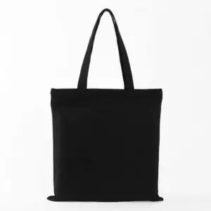 포켓 캔버스 무지 검정색 에코백 34x36cm 여친패션