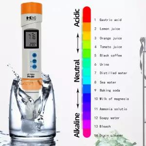 HM 디지털 PH-200 PH 측정기, COM-100 EC TDS 측정기, 자동 기능 온도 pH 수질 펜 테스터