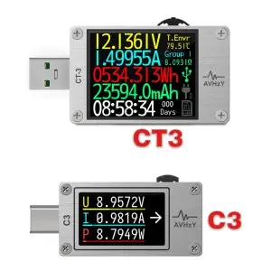 AVHzY USB 3.1 전력계 디지털 멀티미터 전류 테스터 전압 검출기 Lua 인터프리터 통합 DC 29V 6A AVHzY CT3