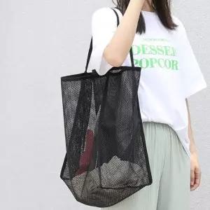 메쉬 망사 숄더백 비치백 워터파크 물놀이 가방 여름가방 수영장가방 망사가방 메쉬가방