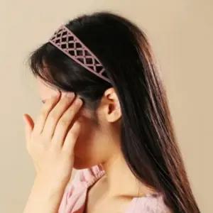 큐빅 장식 메쉬 헤어밴드 여성용 머리띠 머리 고정 아이템 예쁜머리띠 여자헤어밴드