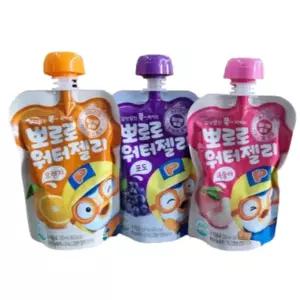 팔도 팔도 뽀로로 워터젤리 3종 오렌지 1개 + 포도 1개 + 복숭아 1개 총3개