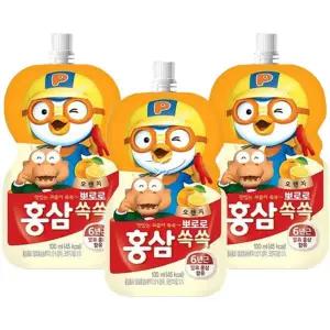 뽀로로 홍삼쏙쏙 오렌지 100ml 5개