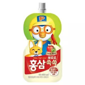 팔도 뽀로로 홍삼쏙쏙 사과매실 100ml 1개