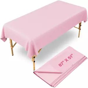 노버라이프 87x51인치 마사지 침대 커버 에스테틱 왁스 재사용 가능한 매트 PVC 핑크 패드 래쉬 테이블
