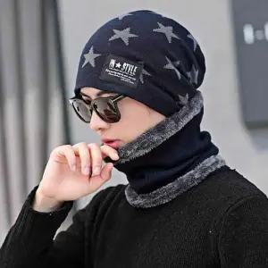 네이비 남자 비니 모자 낚시넥워머 넥워머 등산넥워머