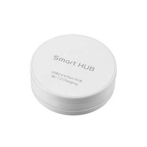 [COMS]USB 2.0 멀티 허브 4Port 무전원 원형 White 충전용-WD538E2