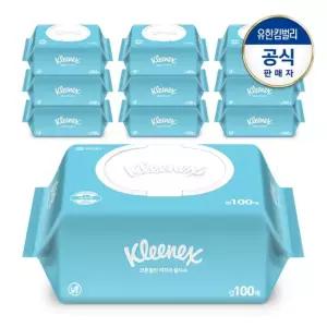 크리넥스 코튼클린 저자극 100매x10팩