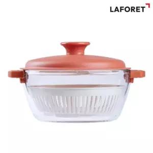 라포레 글라스팝 유리 찜 용기채반