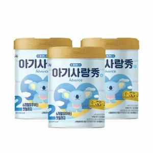 남양 아기사랑 수 캔분유 800g 2단계 3캔