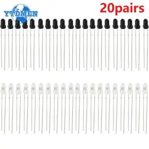 20쌍 적외선 LED 3mm 940nm 이미터 및 IR 수신기 다이오드 F3 F5 Arduino용