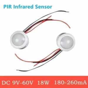2개/팩 DC9V~24V PIR 적외선 모션 자동 센서 감지기 스마트 IR 라이트 스위치 인체 감지 실내외 램프