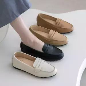 [분홍코끼리](가죽천재) 심쿵 심플 가죽로퍼(3cm)