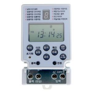 신성 소형 디지털 타임스위치 SST-154SD 4단자 미니타이머 판넬형 일주일 24시간 간판 시간조절