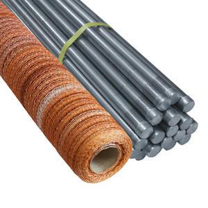 동물방지망 노루망 갈색 1.5m x 100m+파이프 지지대 1.8m x 20개 지주대