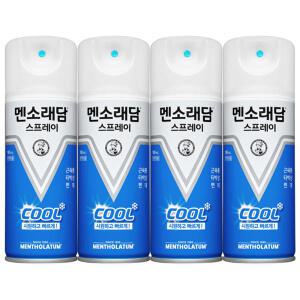 멘소래담 뿌리는 파스  4개입 쿨타입 근육통 스프레이