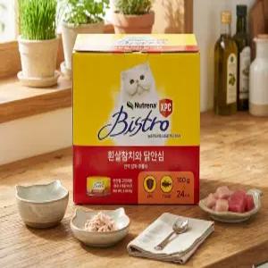 뉴트리나 비스트로 XPC 흰살참치와 닭안심 캔사료 160gX24개