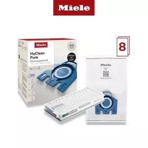 [MIELE][Miele 본사] 밀레 청소기용 HyClean Pure GN 알러지 XL팩 (먼지봉투 8매+헤파필터 SF-HA50 1개)