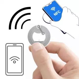 원형 NFC 투명 스티커 태그 전자 명함 도어락 스티커 스마트앱 사원증 NTAG 215
