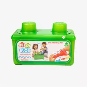 젤리블록스 학습교재 수업교구 유치원 어린이 선물 보관 박스+블록 놀이판 다용도 블록 박스 30pcs