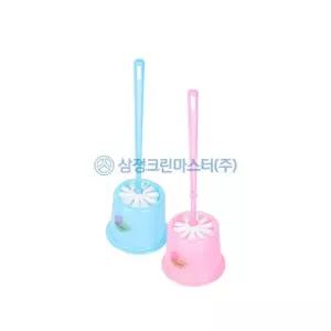 삼정크린마스터 원형변기솔세트3호 브러쉬 욕실 청소솔 (색상랜덤)