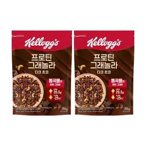 켈로그 다크 초코 프로틴 딜라이트 그래놀라 350g, 2개