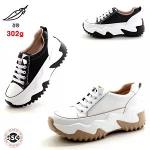 [경량 302g 키커보이는 푹신한 고무창 6cm] 발등편한 밴딩끈 쿠션감좋은 여성 스니커즈 키높이 운동화 NGS-2002