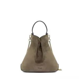 [STOW LONDON]스토우런던 미니 커브백 Dark Green Suede 다크그린