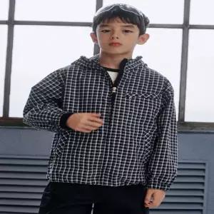 [대구백화점] [블루테일]네이비 체크 후드점퍼 여름신(AAA3JP01NV )