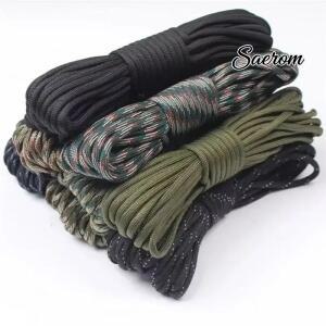 550 군사 Paracord 7 가닥 4mm 전술 낙하산 코드 5m/16m/31m 캠핑 액세서리 야외 생존 DIY 팔찌 로프