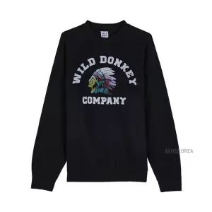 [와일드 동키] FW25 공용 WD 치프 맨투맨 FR WD CHIEF BLACK 119212