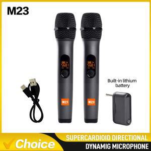 M23 UHF 채널 무선 마이크 시스템 교회 핸드헬드 파티 가라오케 DJ용 수신기 충전식