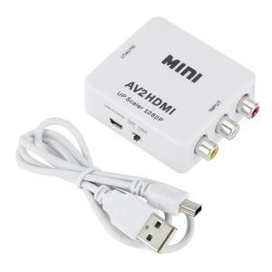 호환 AV to HDTV 호환 변환기 풀 HD 1080P HDTV2AV RCA 어댑터 미니 컴포지트 CVBS HDMI AV2HDTV 오디오