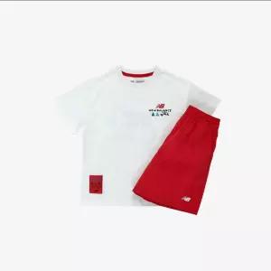 키즈(NB Kids) Run Festival_쿨터치 반팔티 + 우븐 스트레치 팬츠 셋업 NK9YG2504U_(20)
