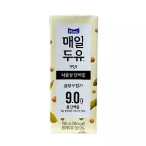 (190mlx12팩) 매일두유 99.9 190mlx12팩 식물성 단백질 매일유업/아침/탕비실/건강/음료/한잔/마시는/급식