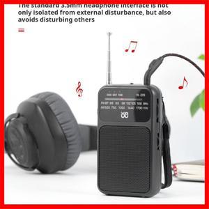 LED 손전등이 장착된 미니 휴대용 라디오 스테레오 비상 오디오 AM/FM 소형