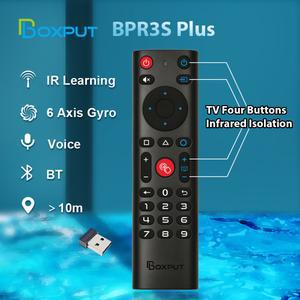 BPR3S PLUS BT 에어 마우스 음성 기능 IR 학습 TV 안드 박스 PC 자이로 스코프가있는 4G 무선 원격 컨트롤러