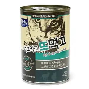 테비 먹고먹고 또먹고 캔400g(헤어볼)X12개(1박스)반려묘간식 묘밥 고양이사료 통조림 고양이